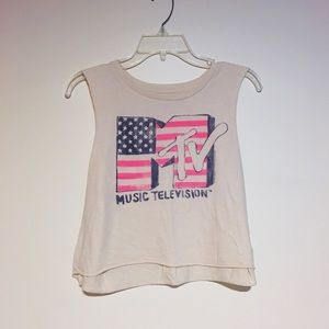 MTV cropped muscle tee